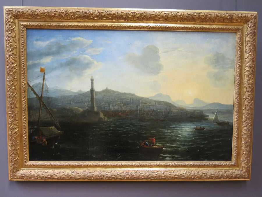 Gênes Havn set fra havet - Claude Lorrain