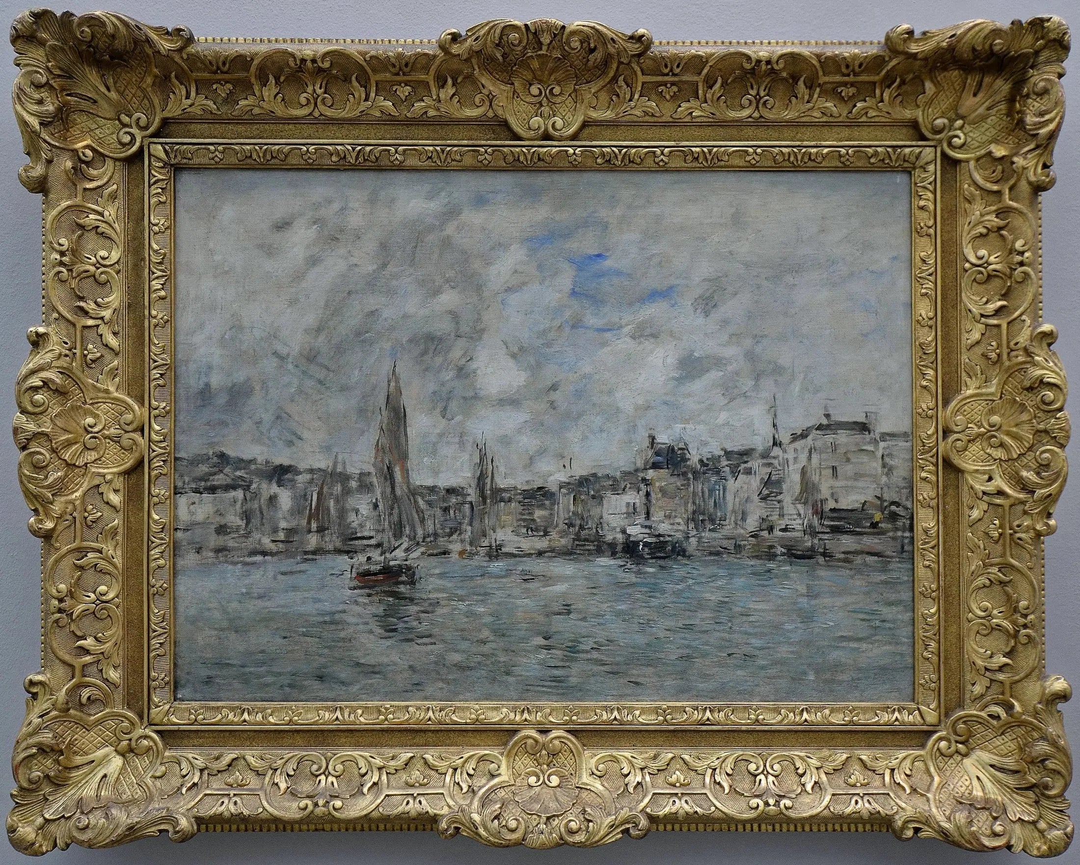 Reproduction du tableau « Le Port de Honfleur - Eugène Boudin » par Alpha Reproduction en peinture à l’huile