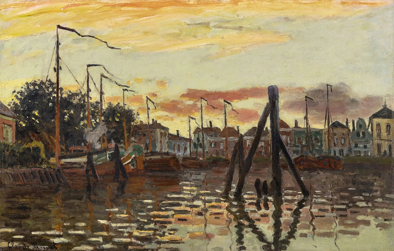 Havnen i Zaandam - Claude Monet