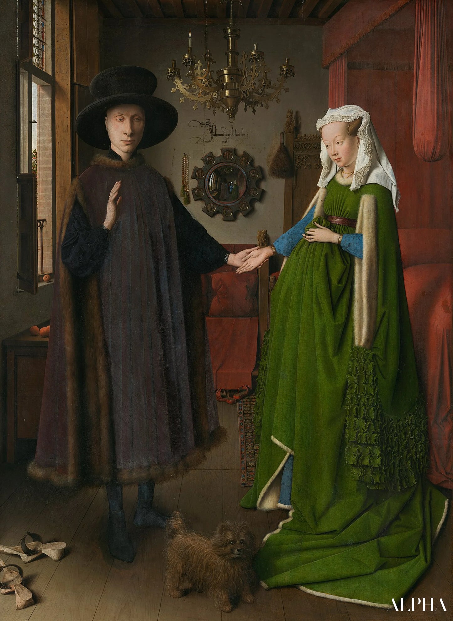 "Arnolfinis portræt - Jan Van Eyck - Reproduktioner af malerier og højkvalitets malerier"
