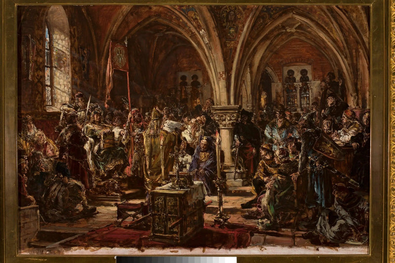 Det første parlament i Łęczyca, fra serien « Civilisationens historie i Polen » - Jan Matejko
