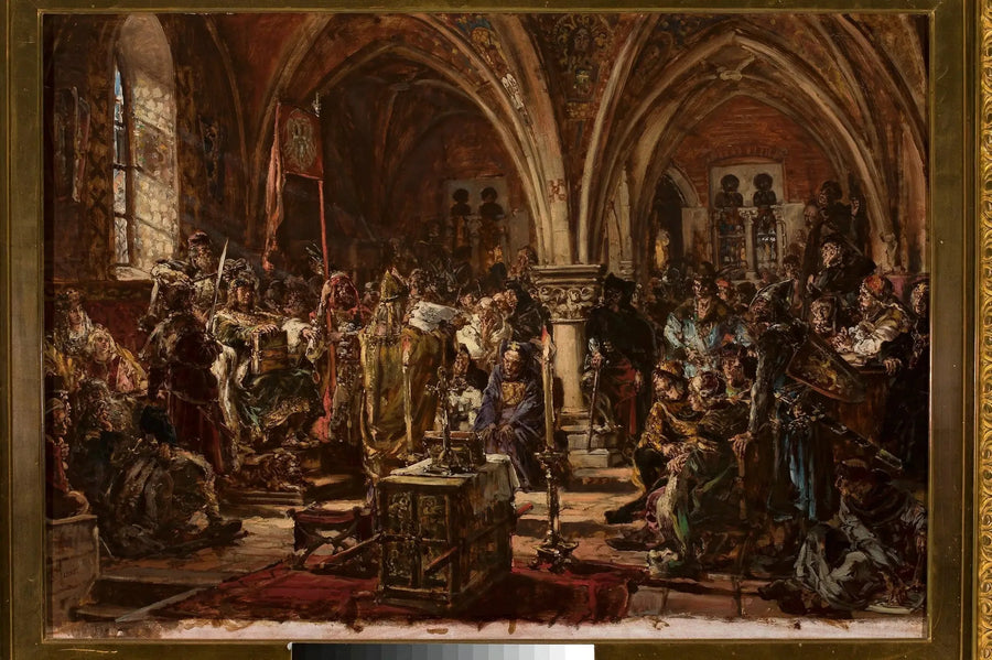 Det første parlament i Łęczyca, fra serien « Civilisationens historie i Polen » - Jan Matejko