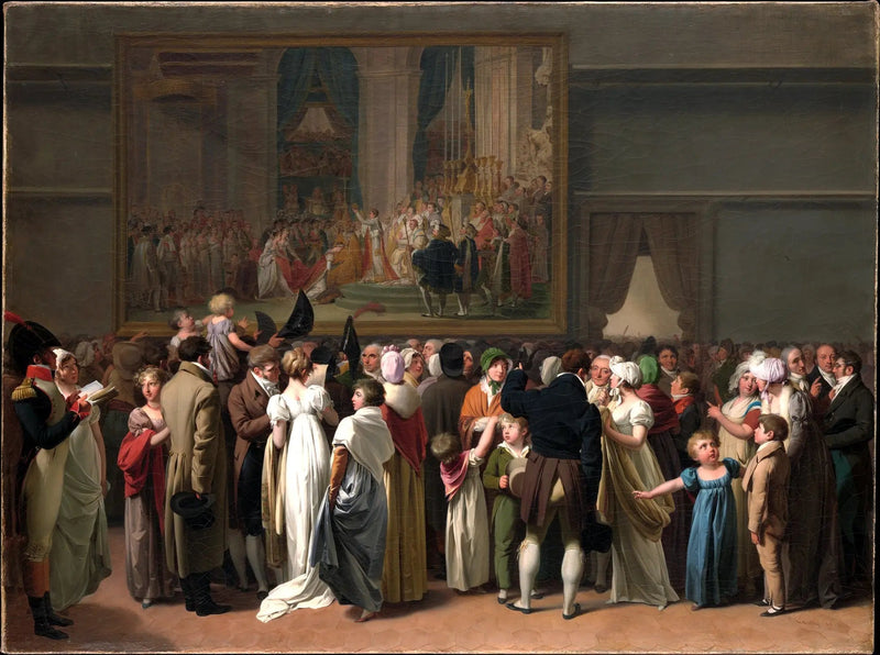 Publikum, der ser « Kroningen » af David på Louvre - Louis-Léopold Boilly