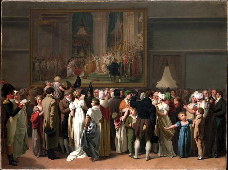 Publikum, der ser « Kroningen » af David på Louvre - Louis-Léopold Boilly