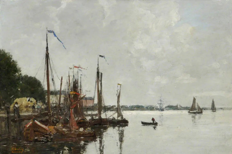 Le quai d'Anvers, Belgique - Eugène Boudin