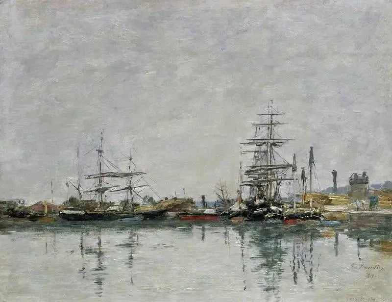 Havnefronten i Le Havre - Eugène Boudin