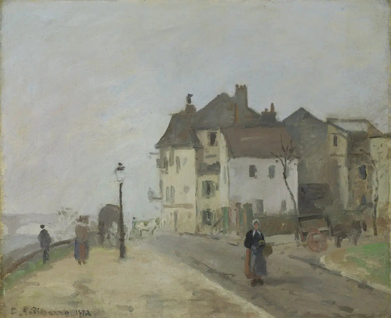 Pothuis-broen i Pontoise - Camille Pissarro