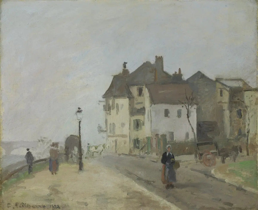 Pothuis-broen i Pontoise - Camille Pissarro