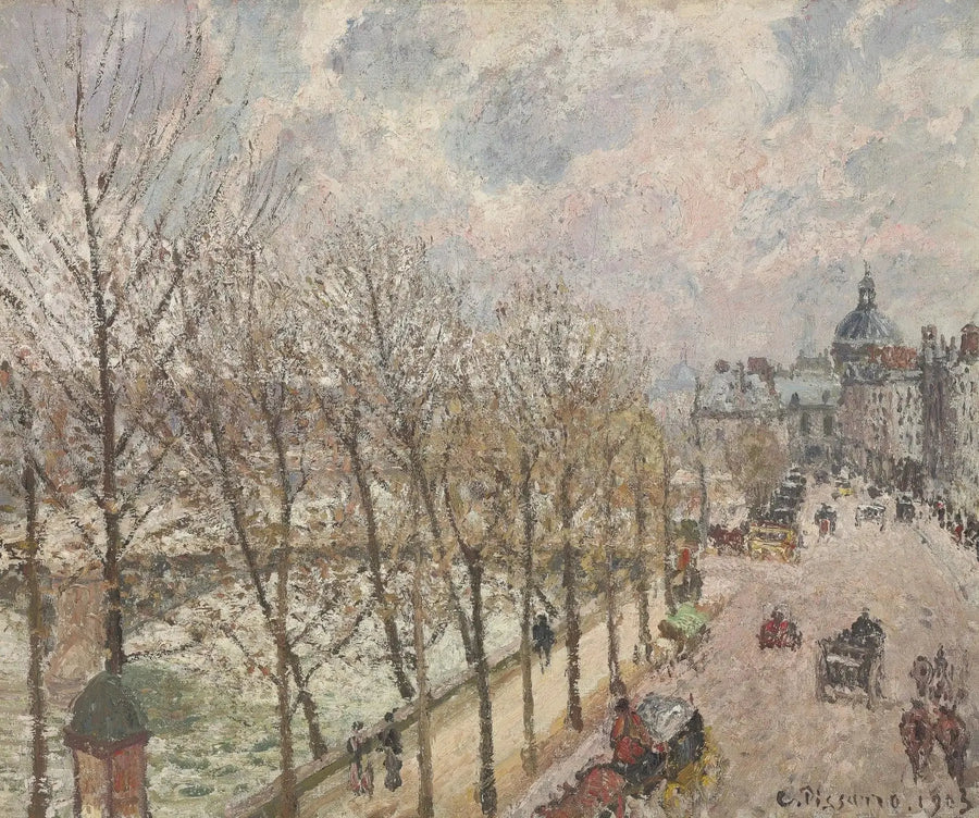 Malaquais-broen og instituttet, Forår - Camille Pissarro