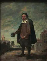 Le Queteur med en rasle i hånden - David Teniers den Yngre