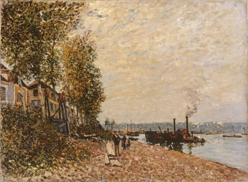 Slæbebåden på Loing, Saint-Mammès - Alfred Sisley
