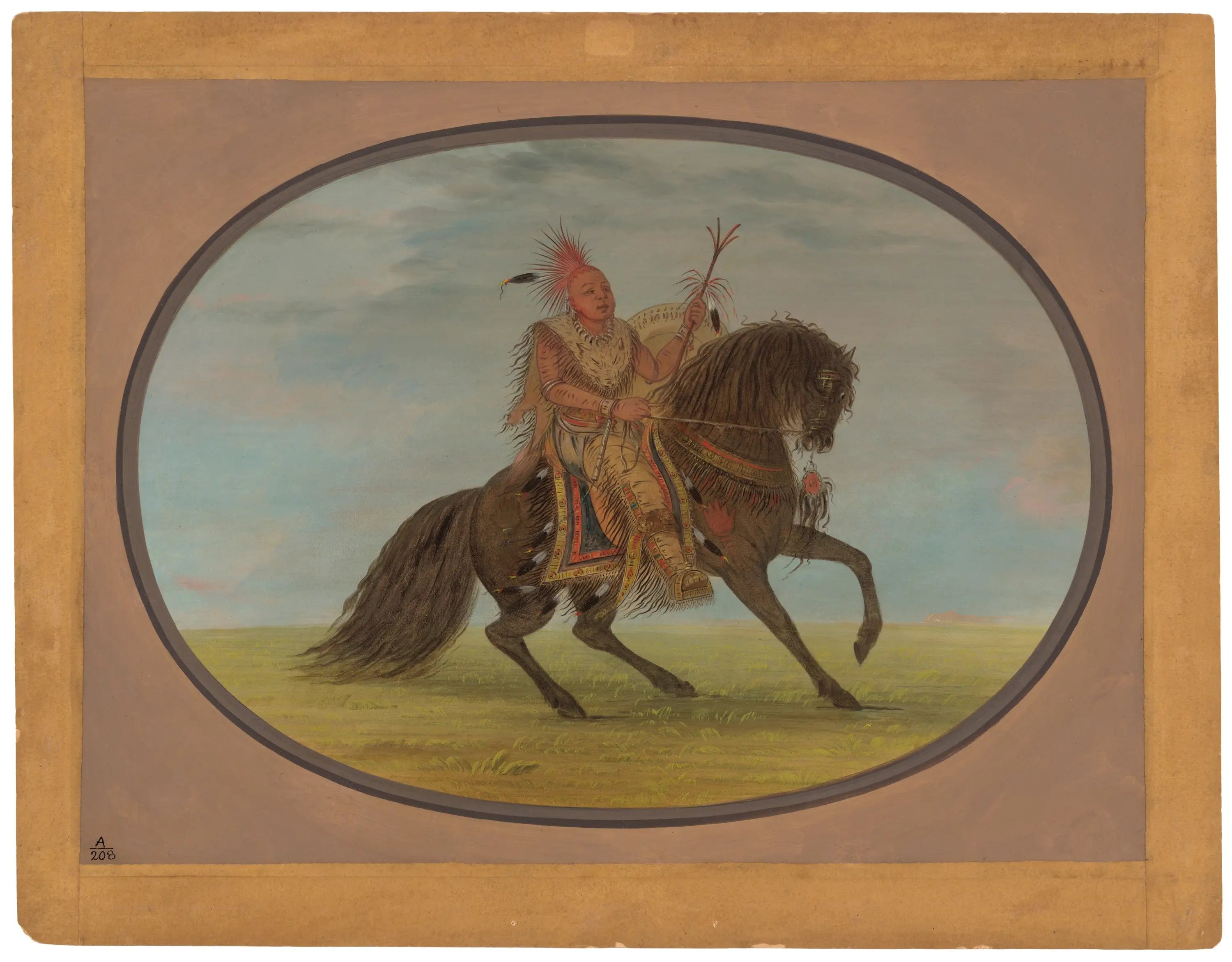 Le renard courant sur un beau cheval - Saukie - George Catlin - Alpha Reproduction