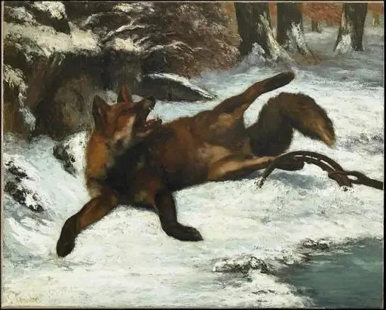Den fangede ræv - Gustave Courbet