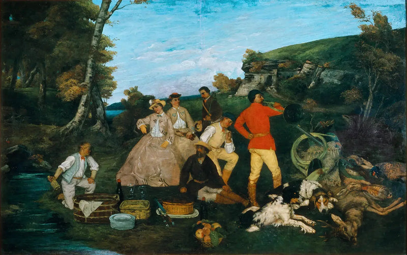 Jagtmåltid - Gustave Courbet