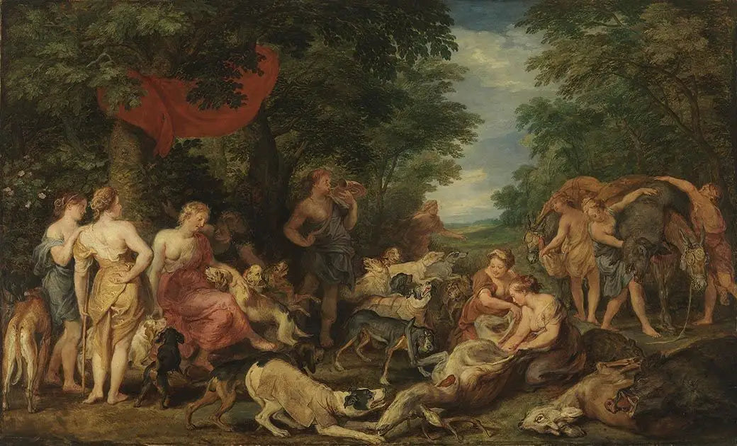 Le Repos de Diane après la chasse - Peter Paul Rubens image 1 copie peinte à la main à l’huile
