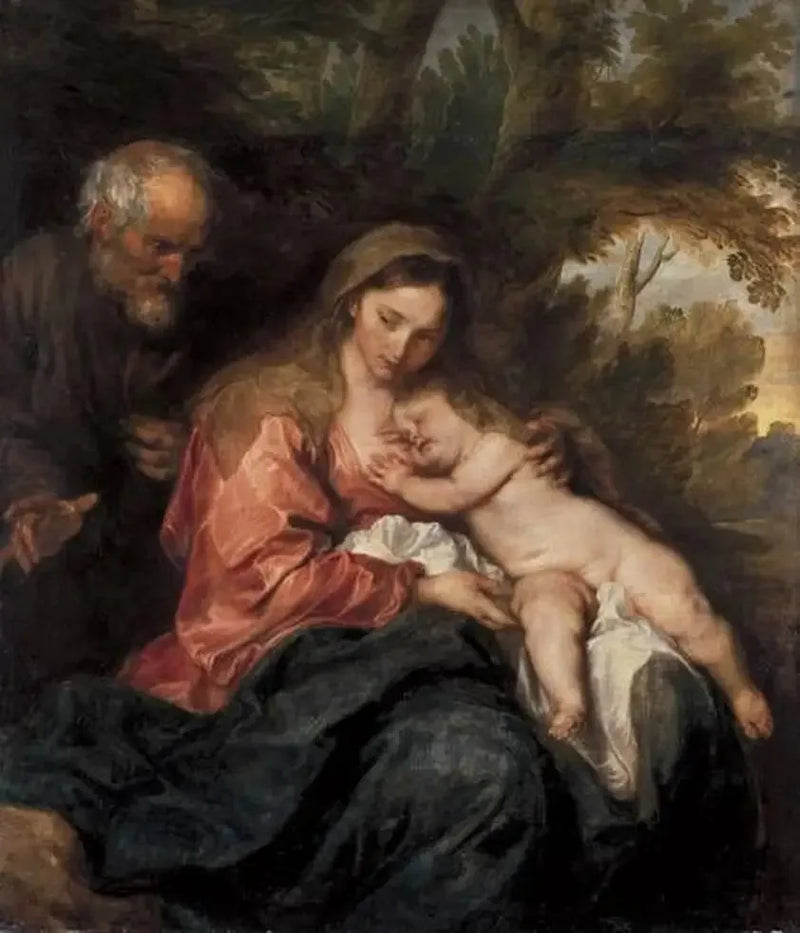 Hvile under flugten til Egypten - Antoine van Dyck