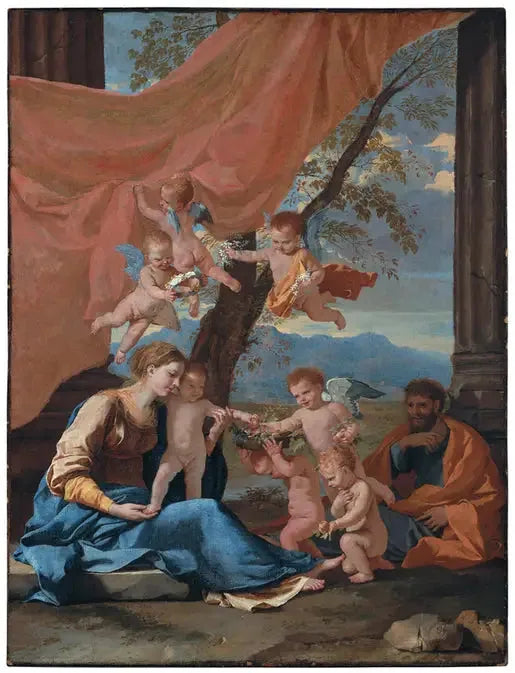 Hvile under flugten til Egypten - Nicolas Poussin