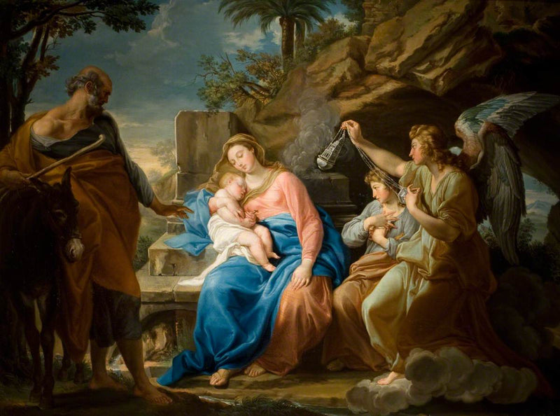 Hvile under flugten til Egypten - Pompeo Batoni