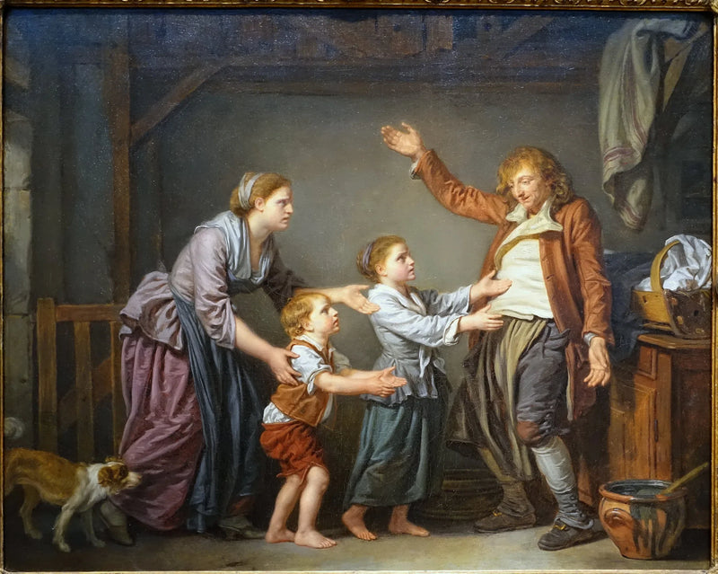 Den berusede mands tilbagevenden - Jean-Baptiste Greuze