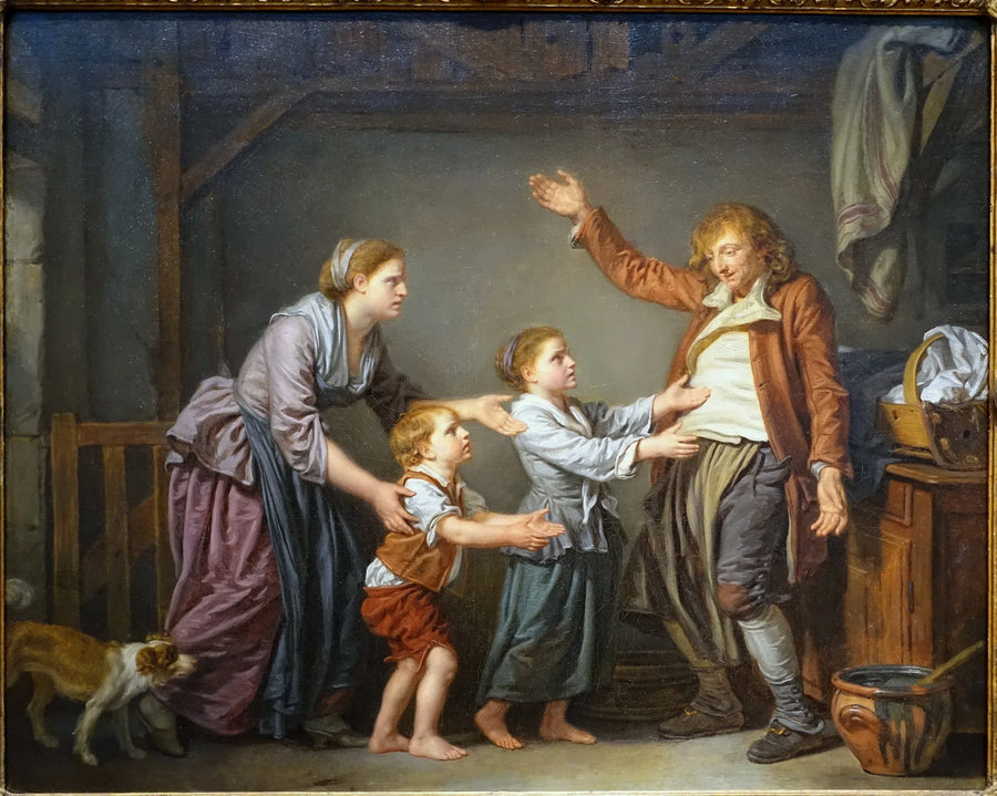 Den berusede mands tilbagevenden - Jean-Baptiste Greuze