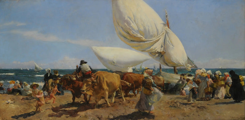 Tilbagekomsten fra fisketuren - Joaquín Sorolla