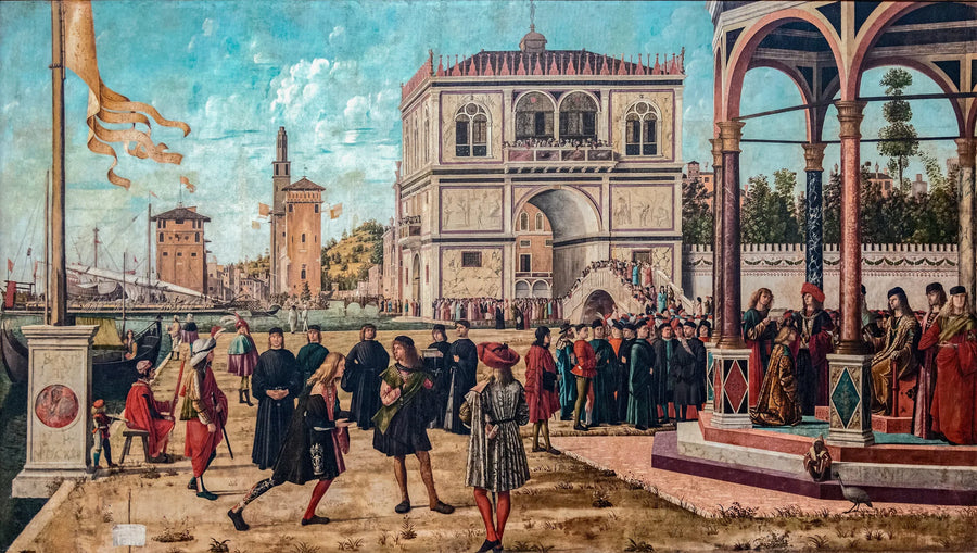 Ambassadørernes tilbagevenden til det engelske hof - Vittore Carpaccio