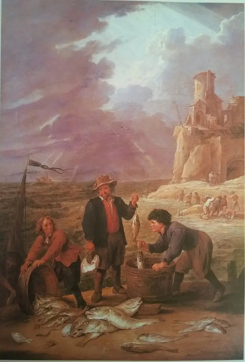 Fiskernes tilbagevenden med deres fangst - David Teniers den Yngre