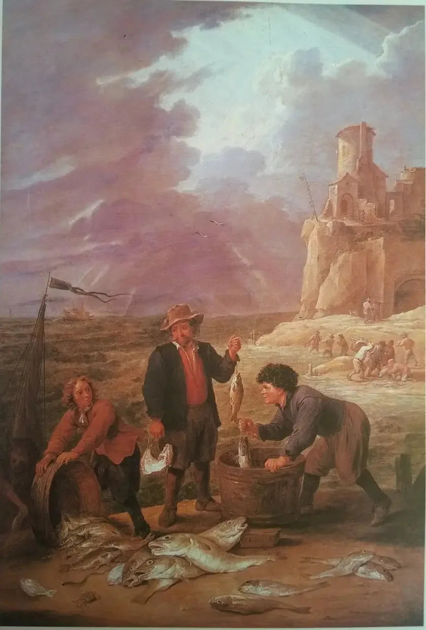 Fiskernes tilbagevenden med deres fangst - David Teniers den Yngre