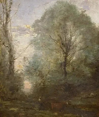 Returneringen af den lille hyrde - Jean-Baptiste Camille Corot