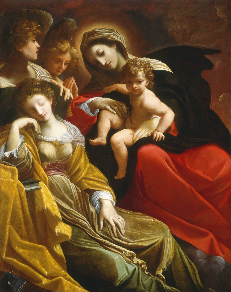 Saint Katharina af Alexandria-drømmen - Ludovico Carracci