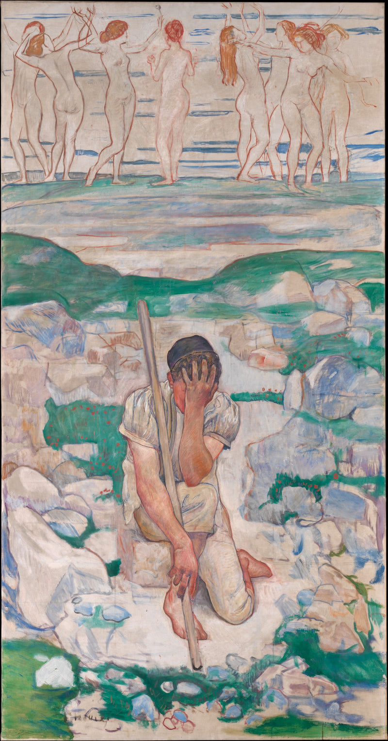 Hyrdens drøm (Der Traum des Hirten) - Ferdinand Hodler