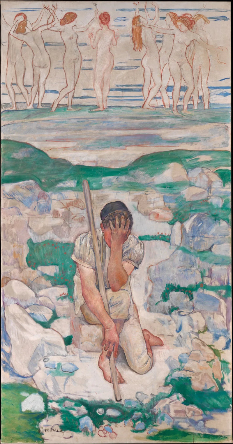 Hyrdens drøm (Der Traum des Hirten) - Ferdinand Hodler