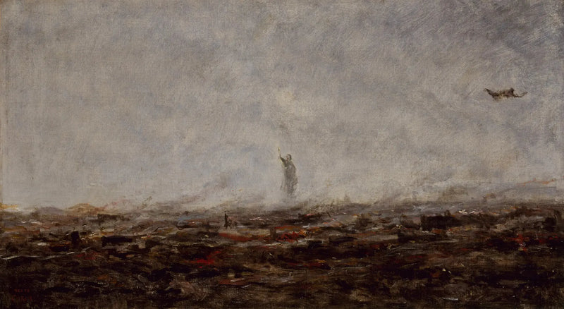 Drømmen: Paris brændt, september 1870 - Jean-Baptiste Camille Corot