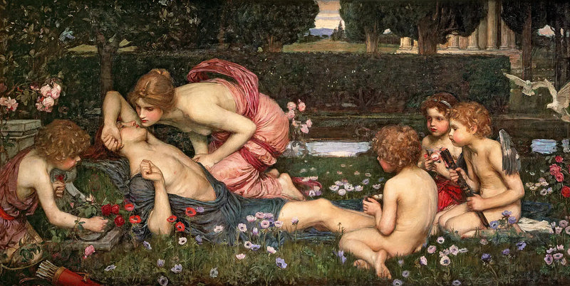 Adonis' opvågning - John William Waterhouse