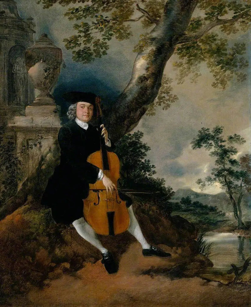 Den reverend John Chafy, der spiller cello i et landskab - Thomas Gainsborough