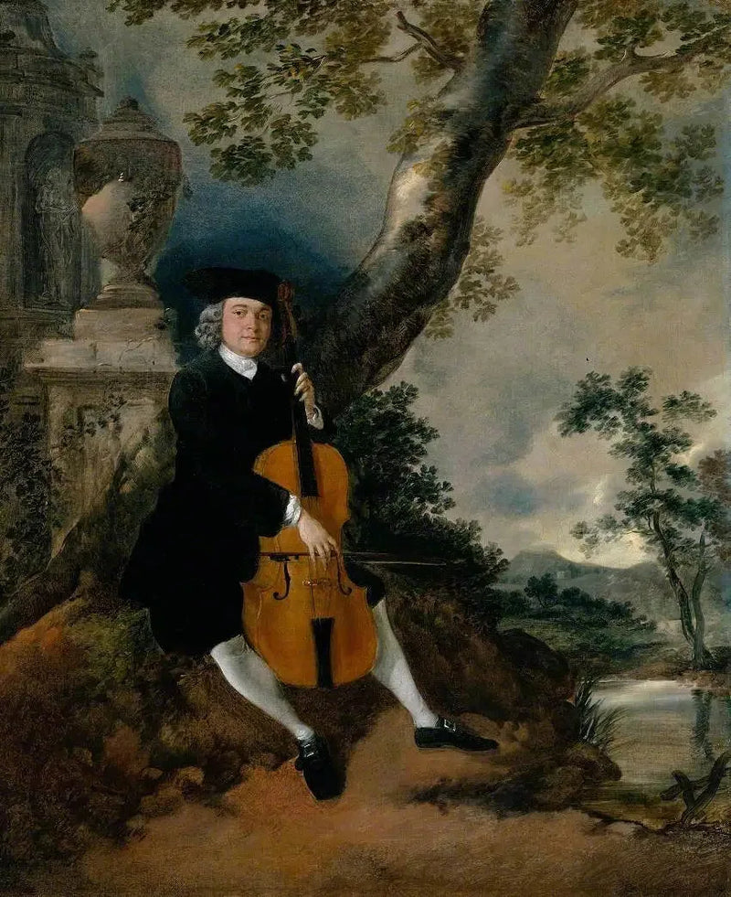 Den reverend John Chafy, der spiller cello i et landskab - Thomas Gainsborough