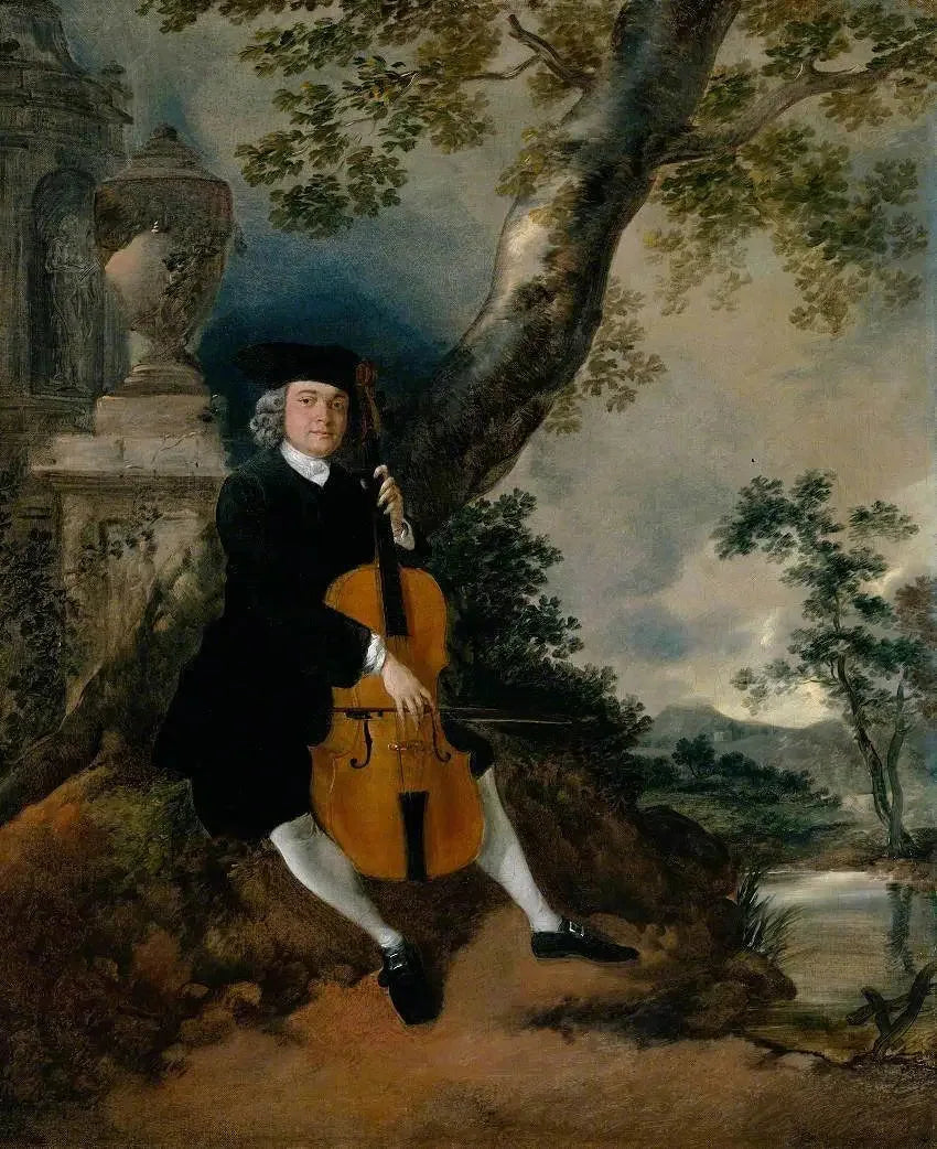 Den reverend John Chafy, der spiller cello i et landskab - Thomas Gainsborough