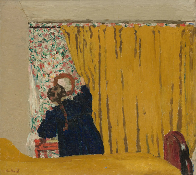 Den gule gardin - Édouard Vuillard