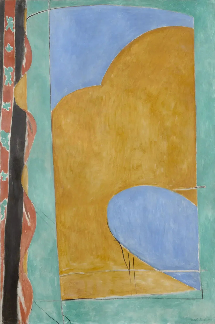 Det gule gardin - Henri Matisse