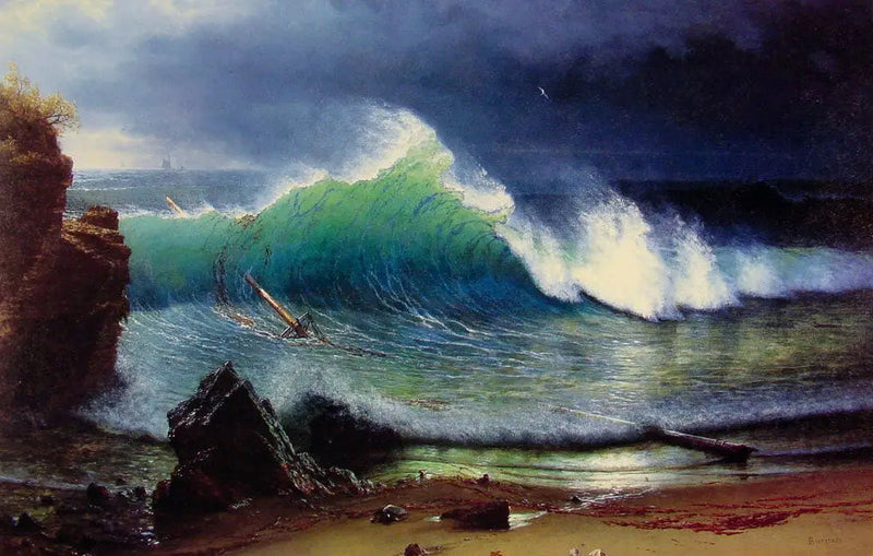 Den turkise havstrande - Albert Bierstadt