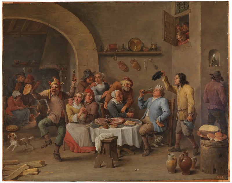 Kongen drikker - David Teniers den Yngre