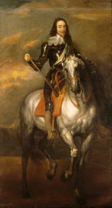 Kong Charles I (1600-1649) på hest - Antoine van Dyck