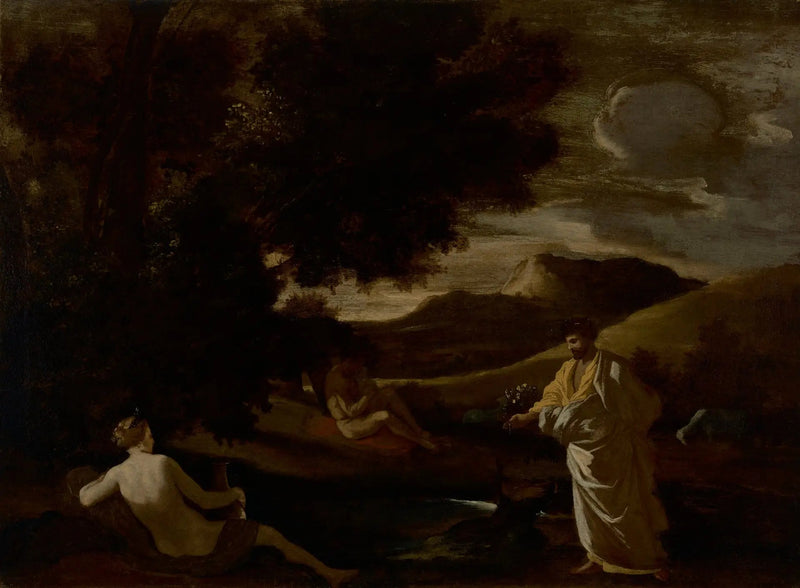 Kong Midas forvandler en eg træ til guld - Nicolas Poussin