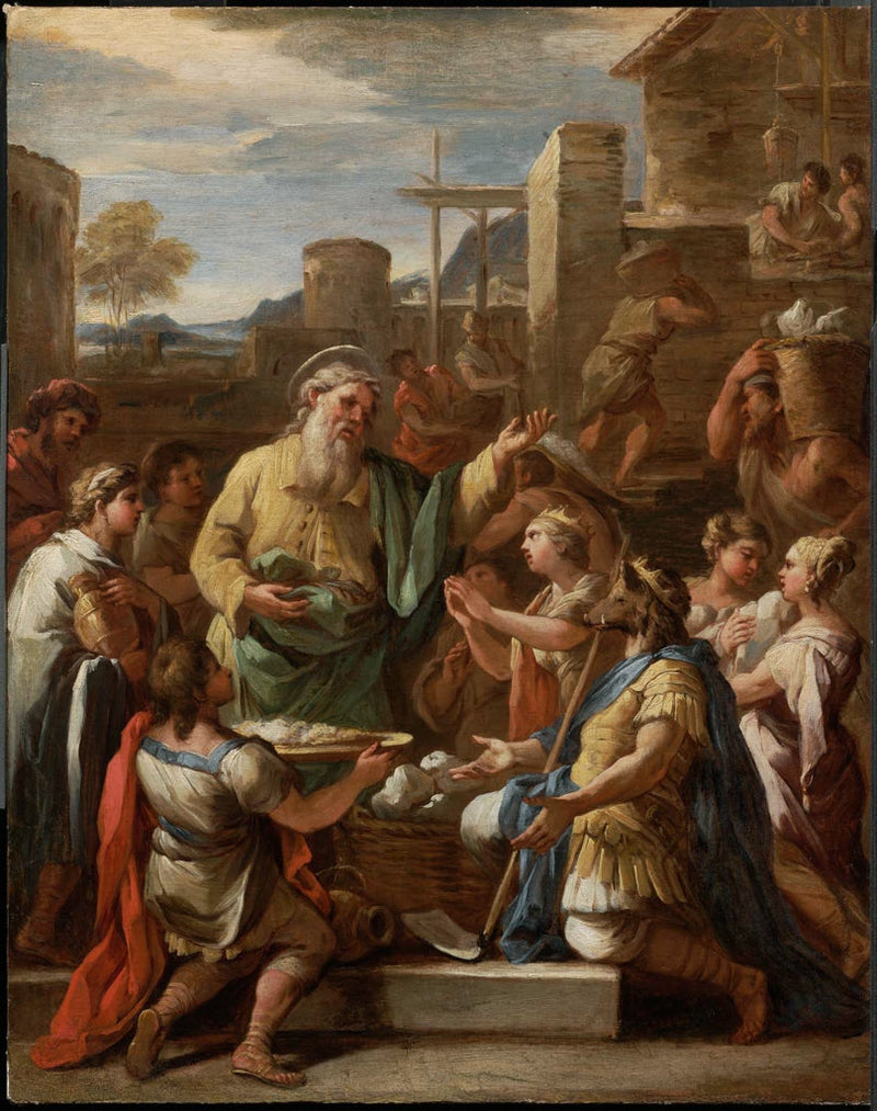 Kong Tiridate foran den hellige Gregor den armenske - Luca Giordano
