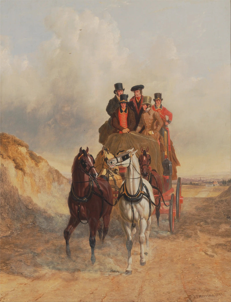 Den Kongelige Postvogn på vejen - John Frederick Herring, Sr.