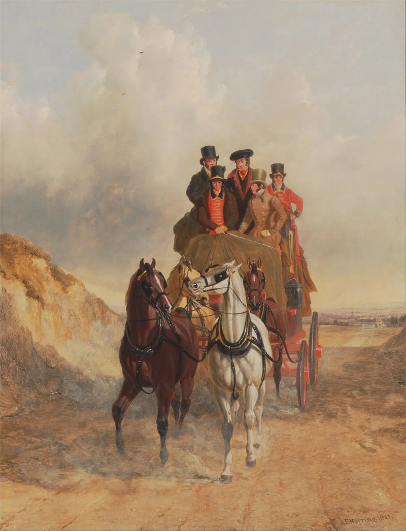 Den Kongelige Postvogn på vejen - John Frederick Herring, Sr.