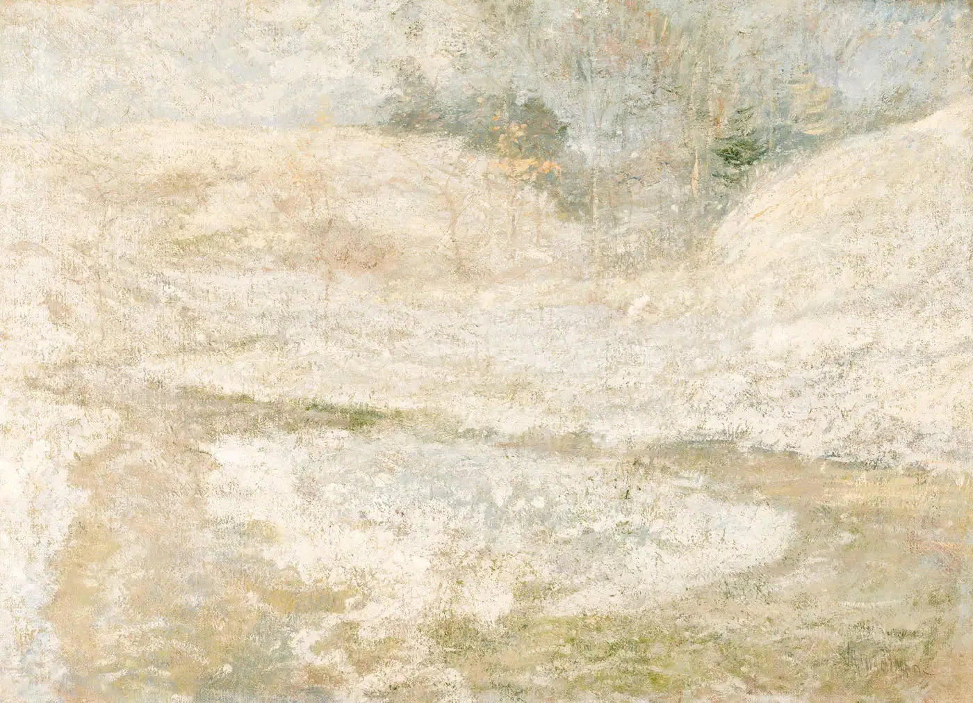 Le ruisseau, Greenwich, Connecticut - John Henry Twachtman image 1 tableau peint à l’huile sur toile