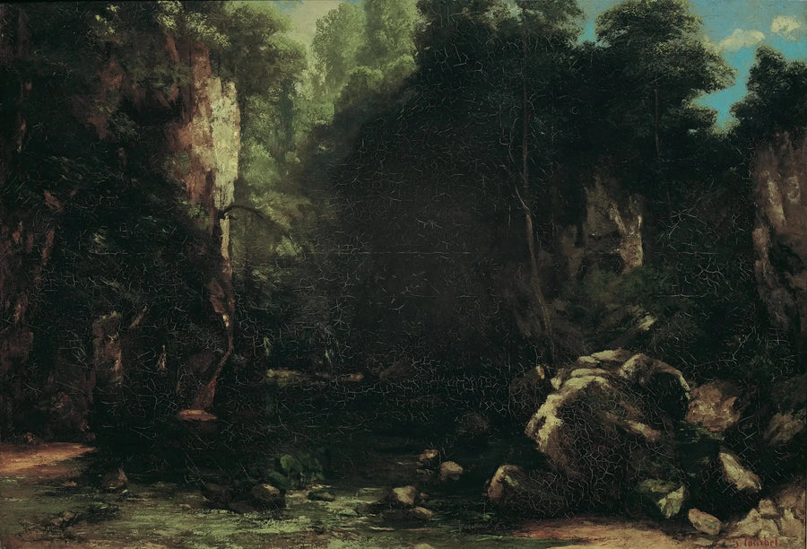 Den skyggefulde bæk - Gustave Courbet
