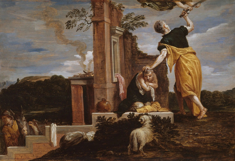 Ofre for Isak af Abraham - David Teniers den Yngre