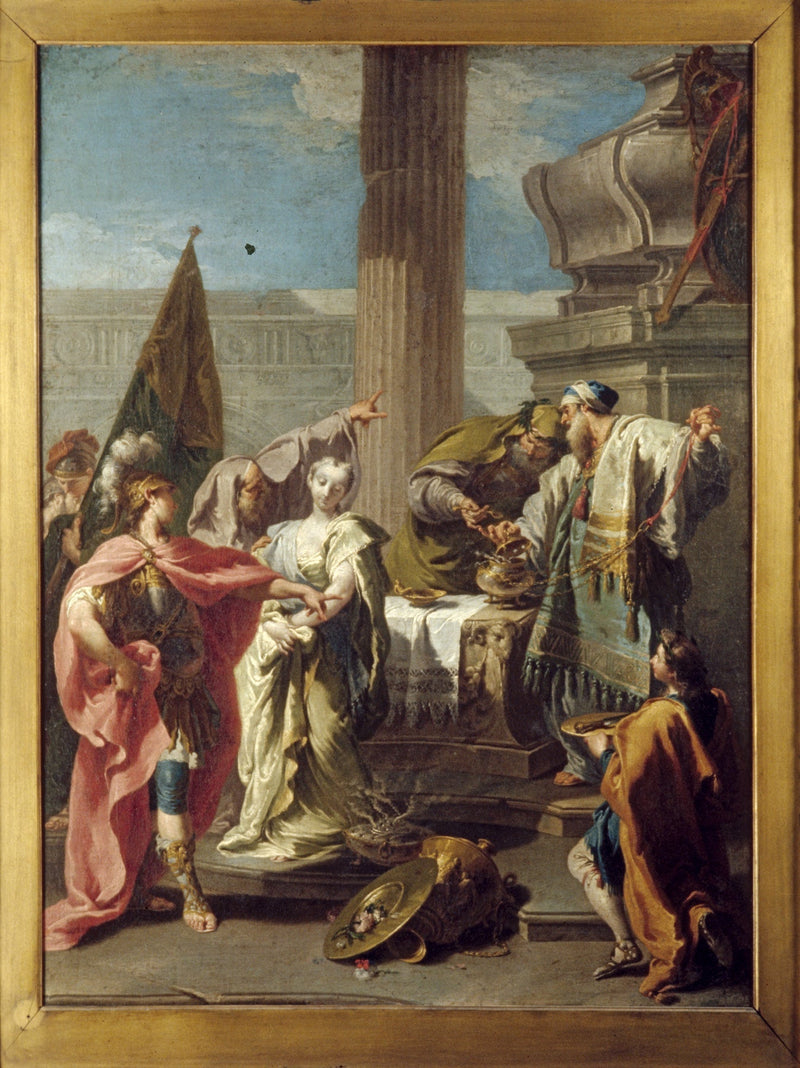 Polyxènes ofring ved Achilleus' grav - Giovanni Battista Pittoni